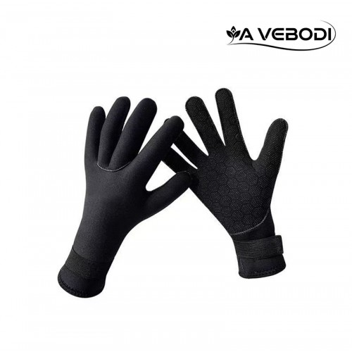 Diving Gloves, 3mm & 5mm Neoprene Five Finger Warm Wetsuit Winter Gloves for Scuba Diving Snorkeling Surfing
